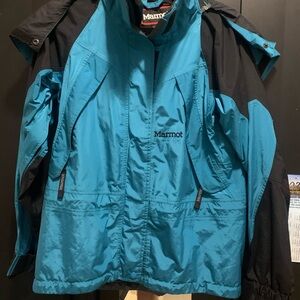 Marmot Black and Blue Unisex Jacket